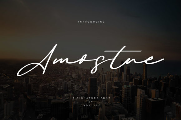 Elegant Branding with the Amostne Signature Font