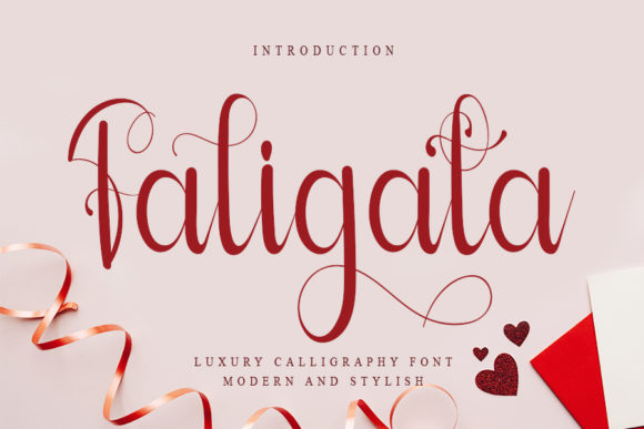 Faligata: A Romantic Script Typeface for Editorial Design