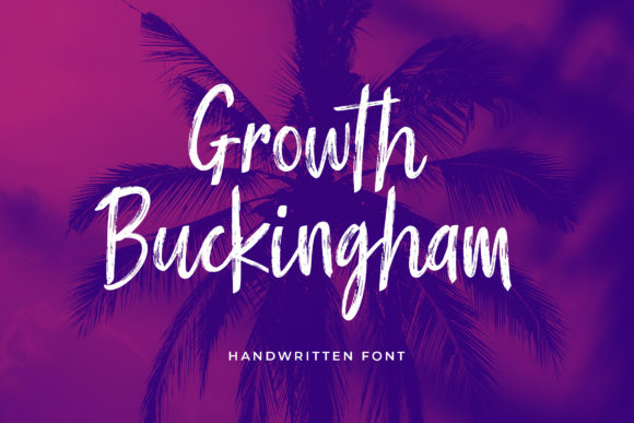 Growth Buckingham: A Modern Brushed Handwritten Font for Web Designers