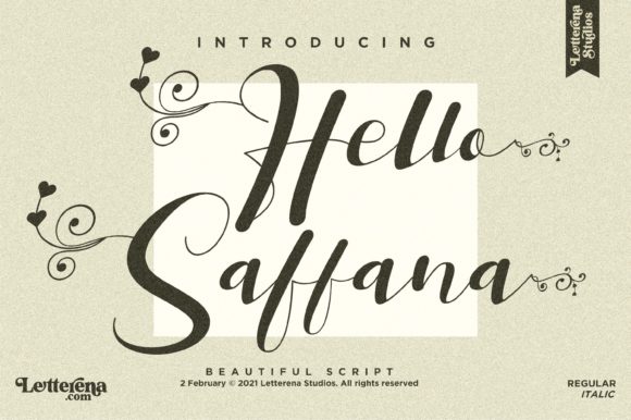 Hello Saffana: A Handwritten Font That Elevates Your Brand