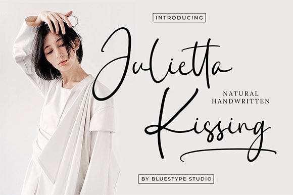 Julietta Kissing: A Handwritten Font for Editorial Elegance