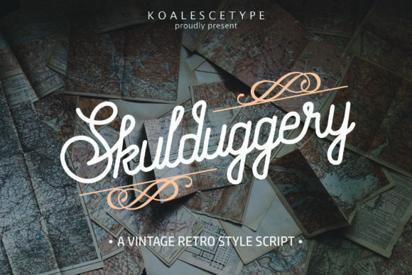 Skulduggery: A Retro Handwritten Font for Makers